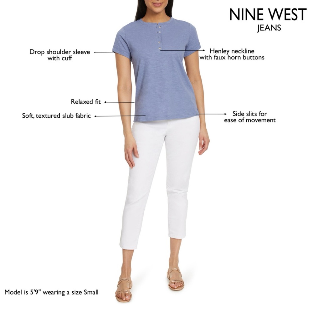 Nine West Henley Top XXL Blue‎